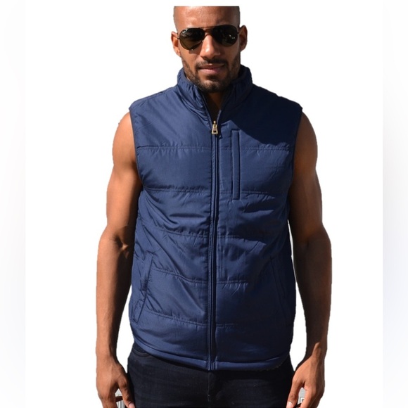 Weatherproof Vintage Men's Reversible Navy Vest size M. - Picture 3 of 11